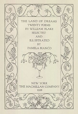   WILLIAM BLAKE POEMS illustrated by Bianco 1928 art Van Rees Press
