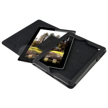 11 Accessories For iPad 2 3G Black+Purple Leather Case  