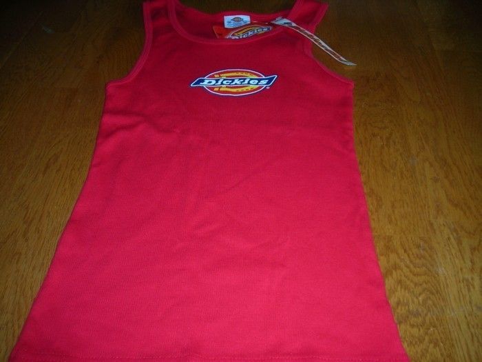 NWT DICKIES GIRLS RED TANK TOP SIZE M (10 12) $20.  