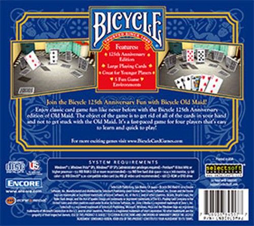 Bicycle OLD MAID Card Games PC XP Vista Win7 NEW Sealed  