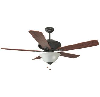 Design House 154062 Oil Rubbed Bronze Juneau 52 Ceiling Fan with 