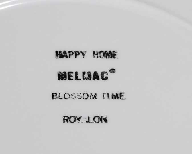 Vintage Melmac Set 24 Pcs Royalon Blossom Time Melamine Plates, Cups 