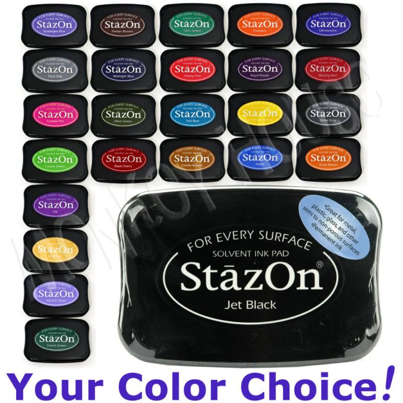 STAZON solvent ink pad permanent staz on   25 COLORS  