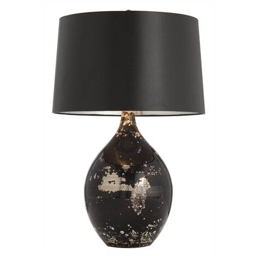 Mercury/Black Reactive Glass Art Deco Table Lamp  