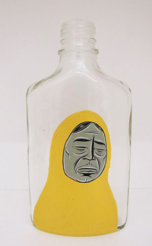 Barry McGee Untitled Hand Painted Bottle Authentic  