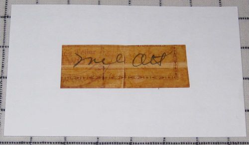 Mel Ott AUTOGRAPH Check cut auto JSA LOA 500 HR club  