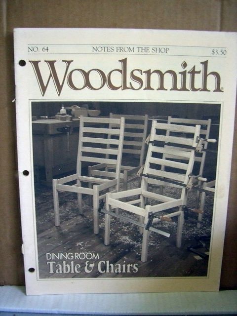 Woodsmith Magazine No. 64 Dining Room Table & Chairs  