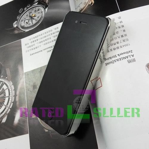  Rhinestone Marble Designer Hard Case Cover iPhone 4 4S 4G S White