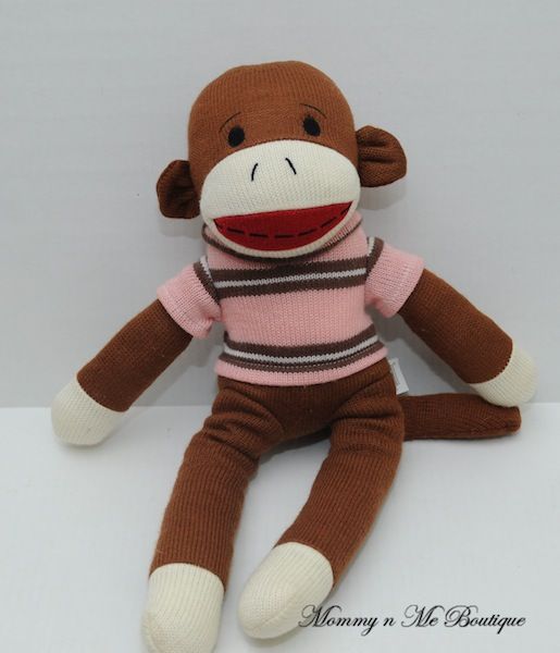 Dandee Dan Dee Collectors Choice Sock Monkey Plush Toy  