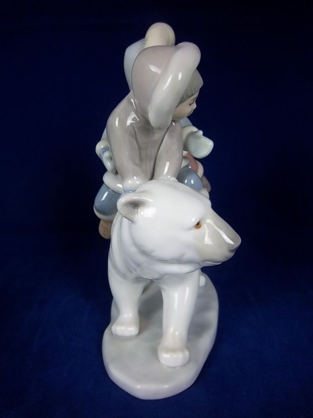 Lladro Daisa No. 5353 Children Riding A Polar Bear 1985  